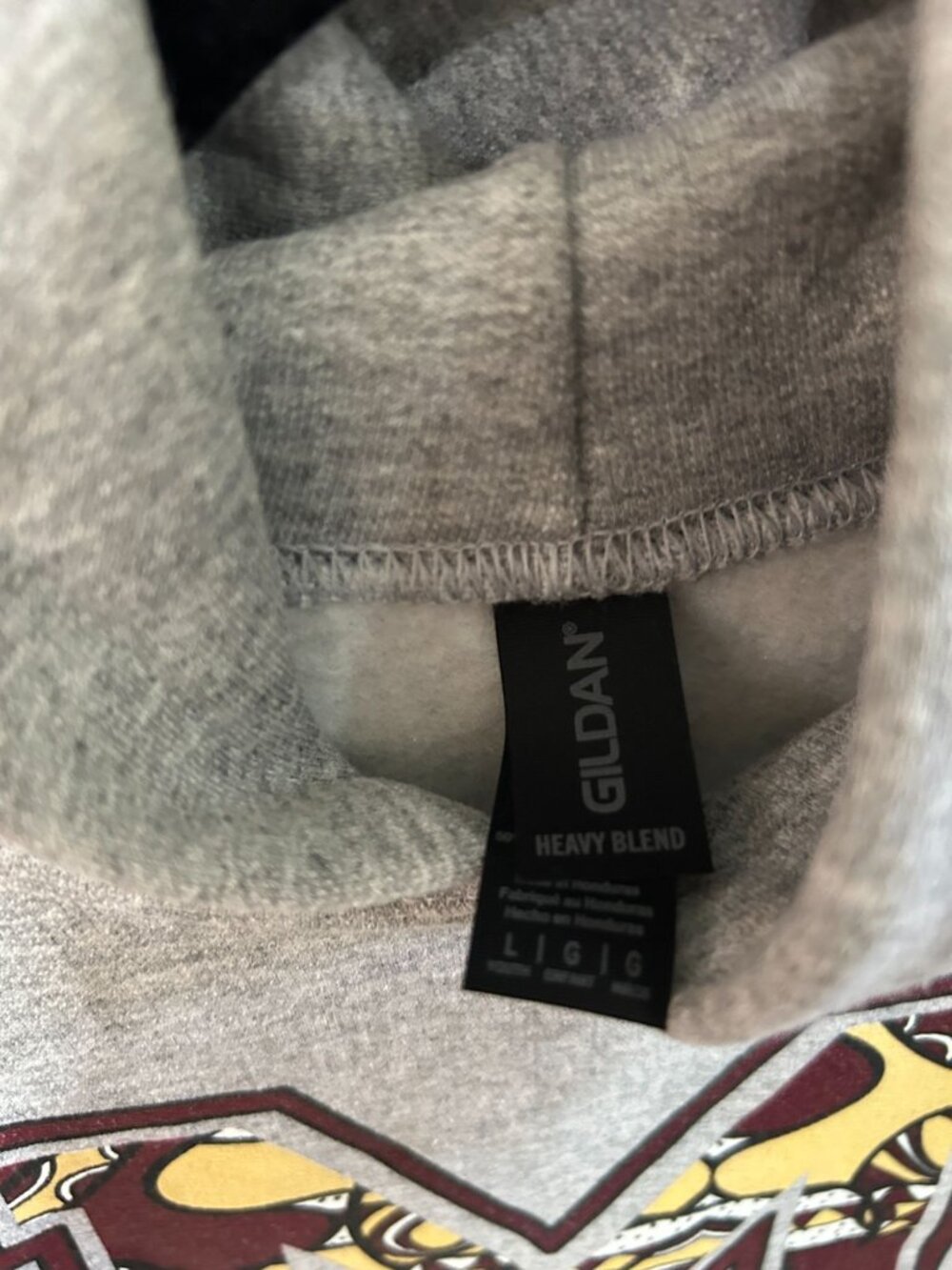 NWT NCAA Morehouse College Maroon Tigers Gray Youth Hooded Sweatshirt - L - Picture 5 of 6